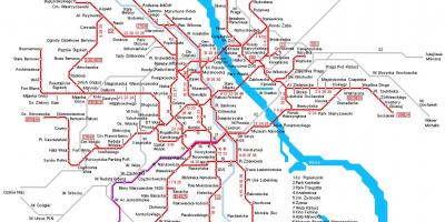 Varšuvos traukinių žemėlapis
