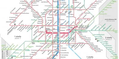 Varšuvos transporto žemėlapis