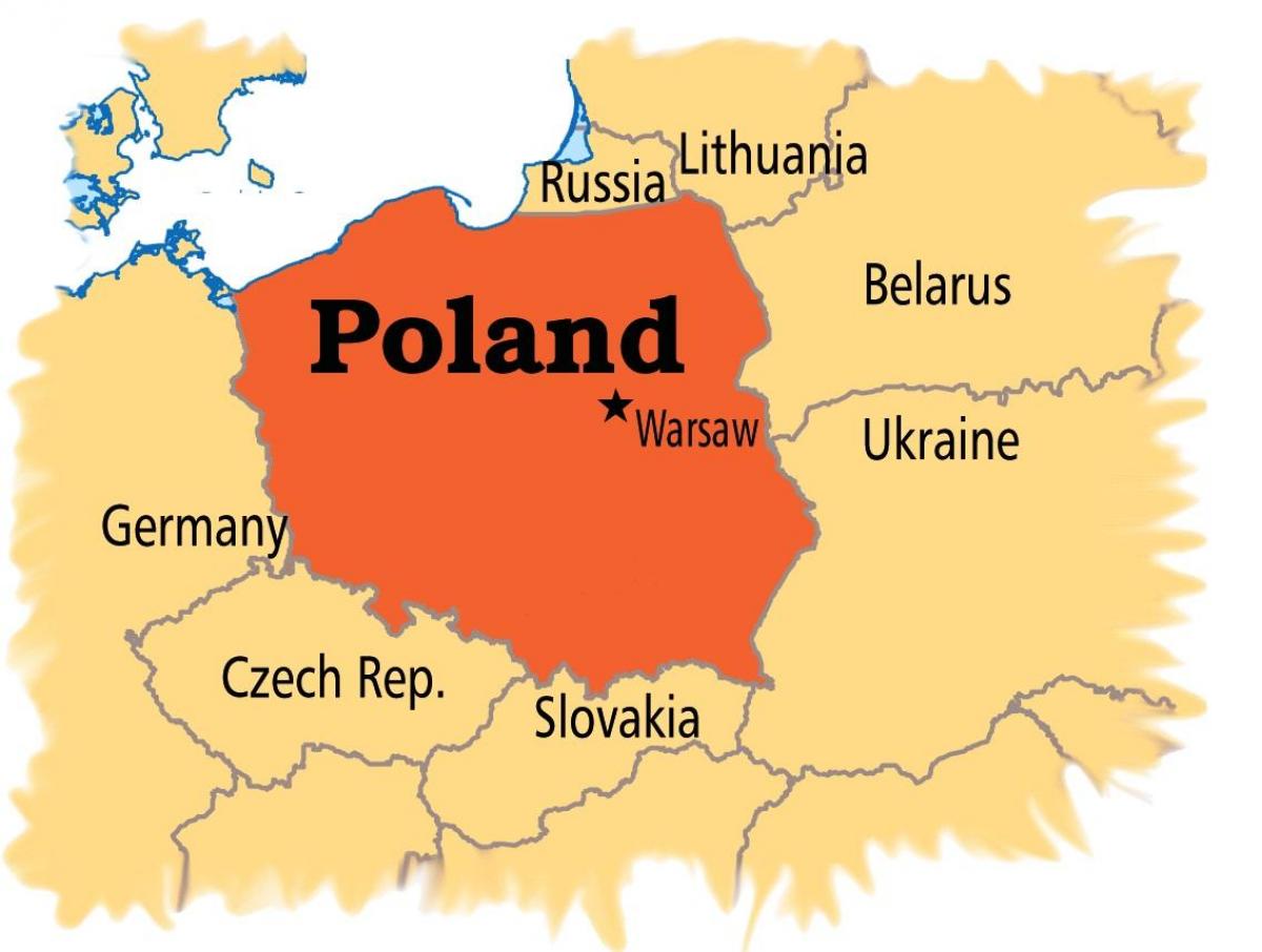 Žemėlapis Varšuvos europoje